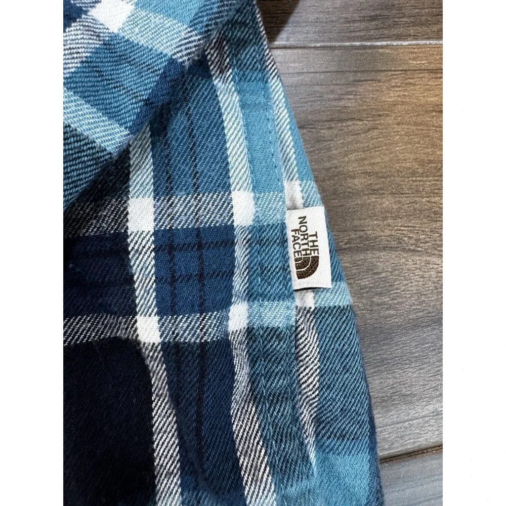 The North Face Flannel Shirt Men's Medium Multicolor Plaid Blue